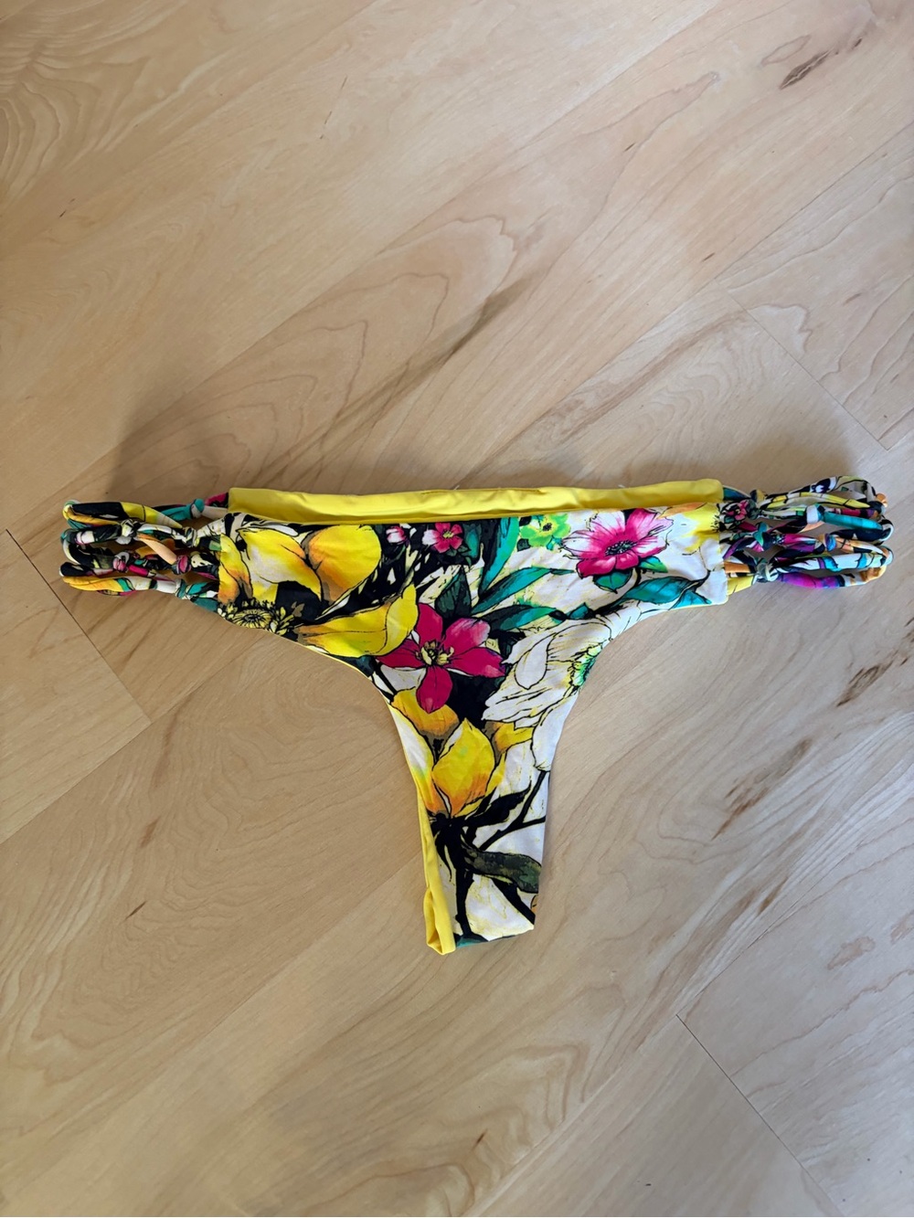 San Lorenzo Yellow Floral Bikini Bottoms